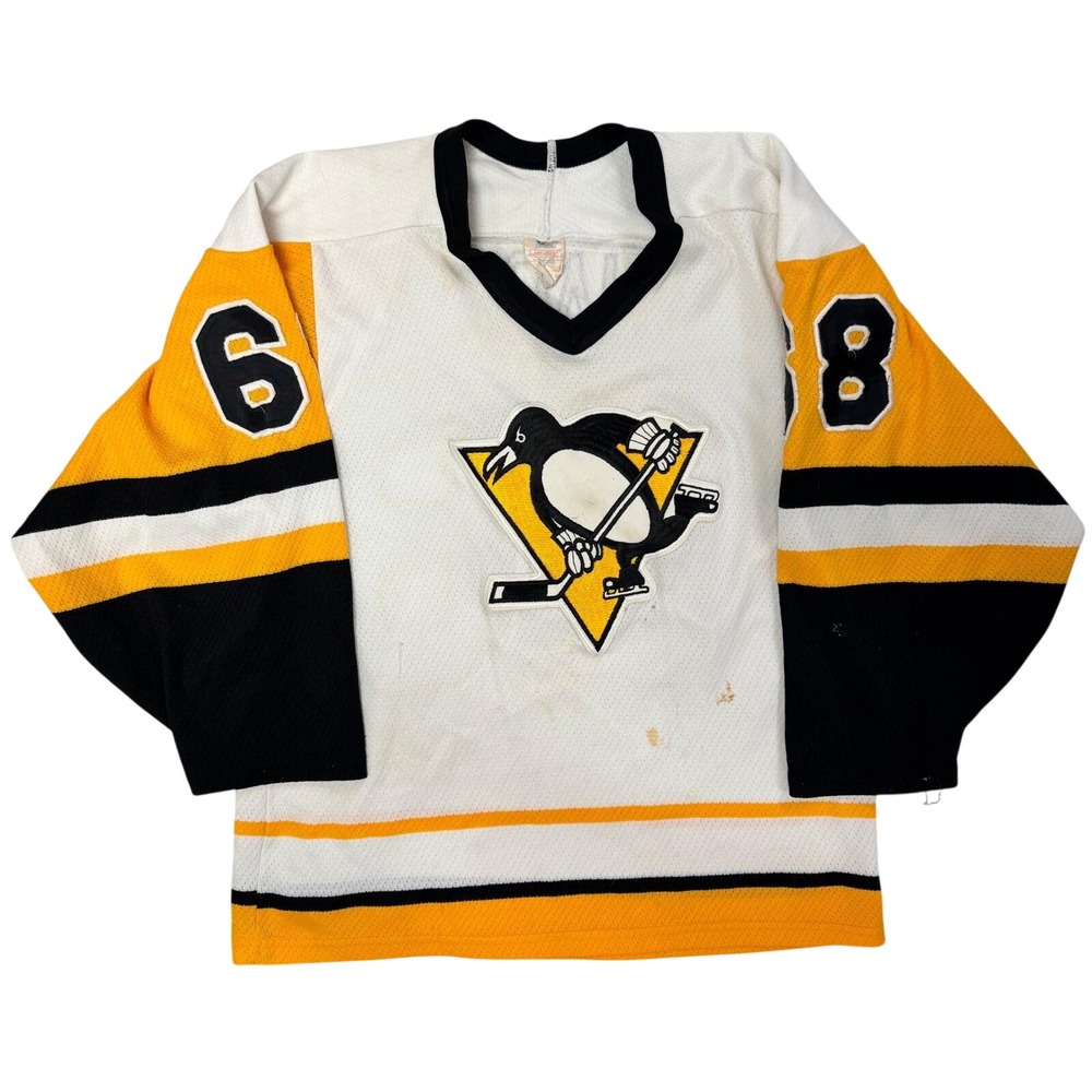Vintage Maska Pittsburgh Penguins Jaromir Jagr 68 Hockey Jersey Mens Small White